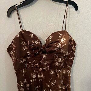 Silky Brown Dress